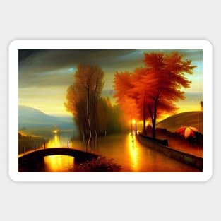 Autumnal river Sticker